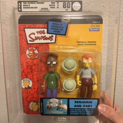 2004 Playmates The Simpsons – Benjamin & Gary (Series 16) – AFA 80 NM Graded