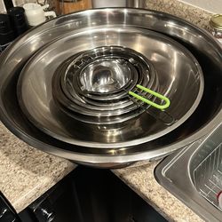 10 pc stainless steel mixing bowls