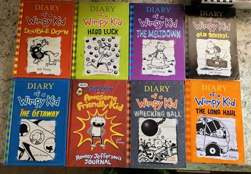 8 Hardcover Diary Of A wimpy Kid Books