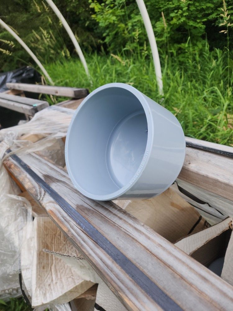 NEW - 6 inch cap PVC