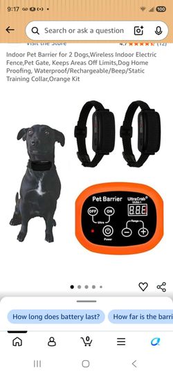 Indoor Wireless Pet Fence for 2 Dogs