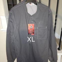 BULWARK FRC IQ SERIES CONFORT LIGHT WEIGHT GREY PULL OVER SHIRTS 