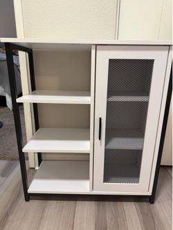 White buffet side table
