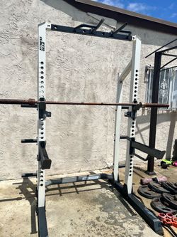 Heavy Duty Squat Rack + Olympic Barbell