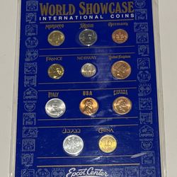 Vtg 90s Epcot Center World Showcase International Coins Set Walt Disney Currency