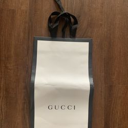Authentic Gucci Shopping Gift Bag Black & White 15” X 9” X 5.5”