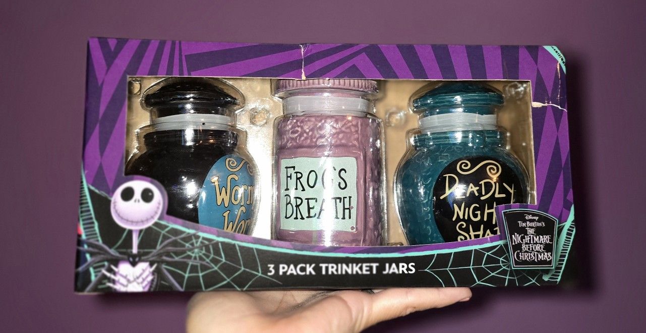 Brand New! Disney The Nightmare Before Christmas 3-Piece Trinket Jar Set ๐