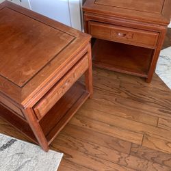 Wooden Antique Chinese side/end tables for living room