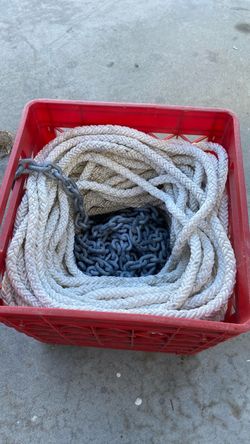 Boat anchor rope and chain