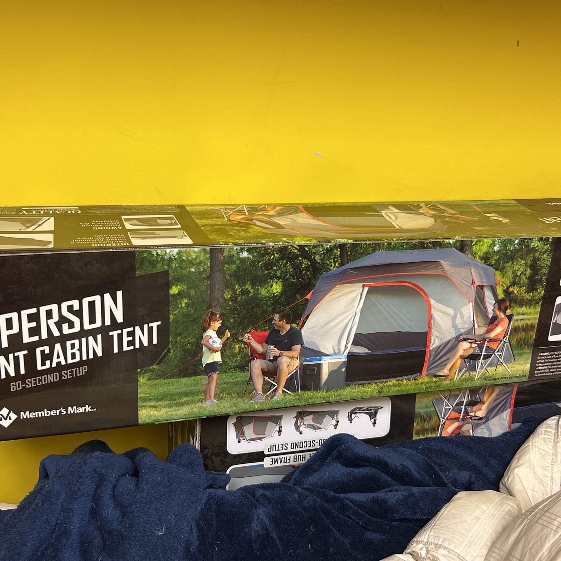 NIB members mark 6 person instant cabin tent