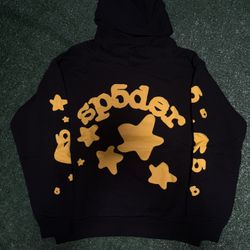 Sp5der Beluga Hoodie Onyx/Yellow