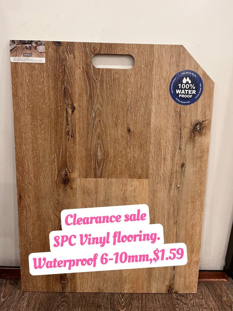SPC Vinyl Flooring, Waterproof, 8 mm $1.79/sqft Autumn Specials