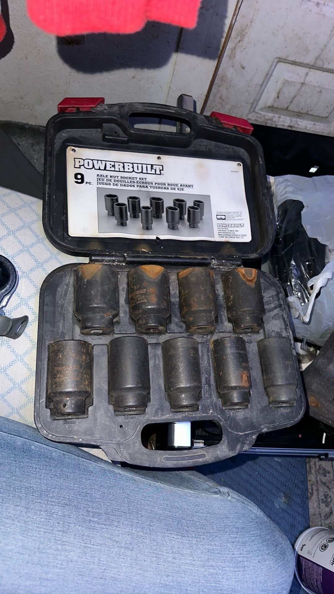 Power built 9pc Axle Nut Socket Set