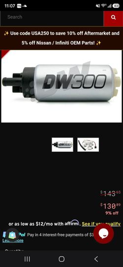 Deatschwerks DW300 In-Tank Fuel Pump w/ Install Kit - Nissan 300ZX 90-96 Z32 Twin Turbo