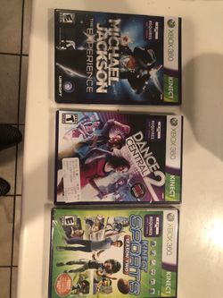 Xbox 360 Kinect games (3 new games)