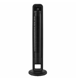 OmniBreeze Premium Tower Fan with Internal Oscillation Black w/ Remote