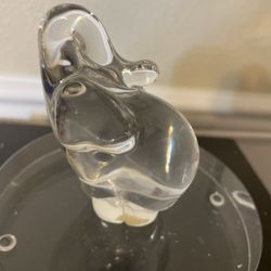 Vintage Atlantis Crystal Elephant Figurine 3.5”