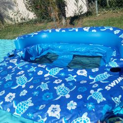Inflatable Pool Lounge with cup holders  For 1 or 2 people 