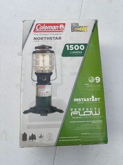 Coleman NorthStar de propano, 1500 lúmenes, con InstaStart y PerfectFlow.