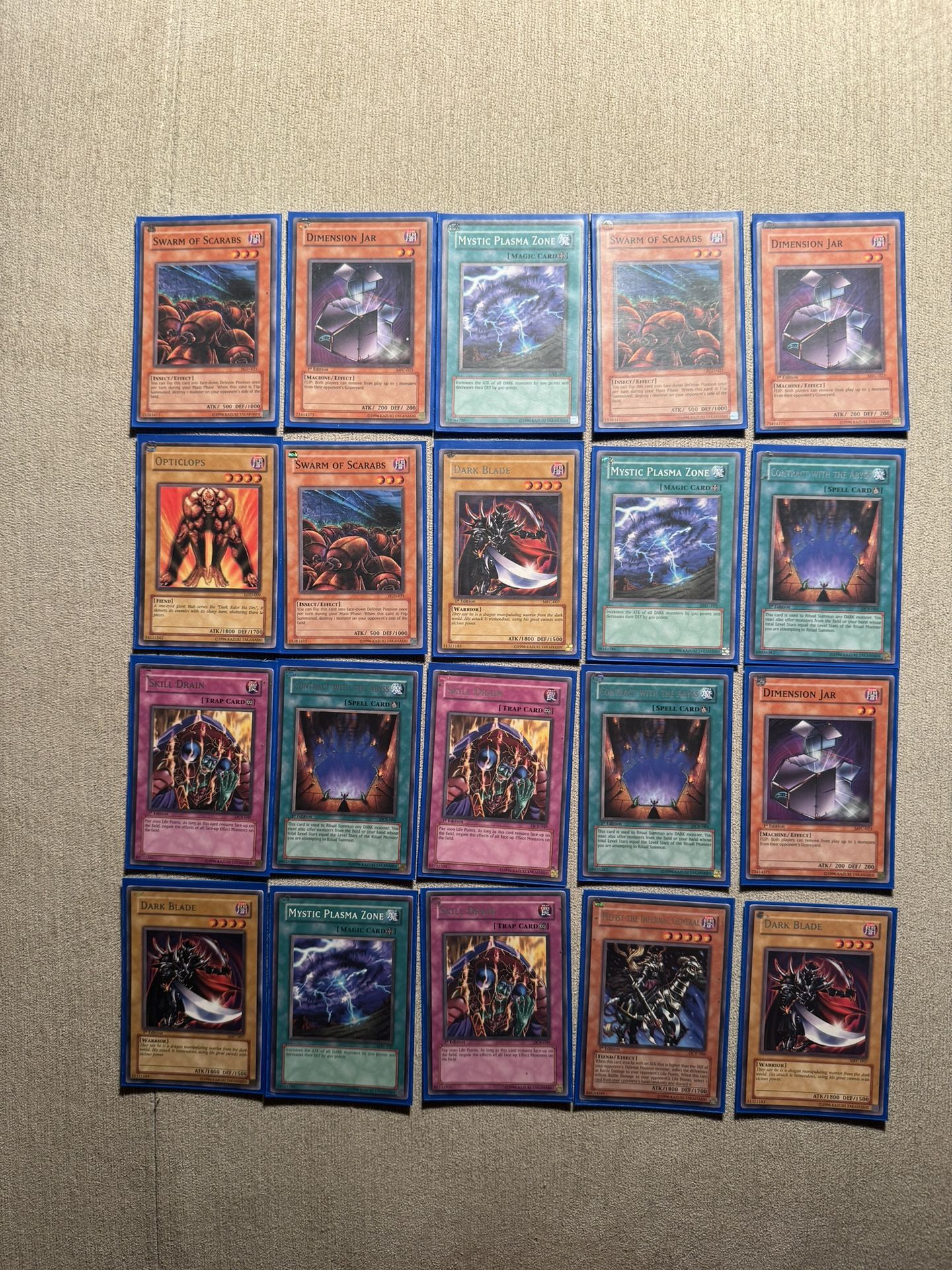My Old Yugioh Tournament Decks Early 2000 Era Cards Always Sleeved And Some Minimally Played With