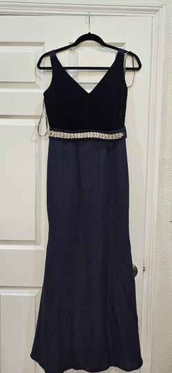 David's Bridal Blue Bridesmaid Dress Zise 4