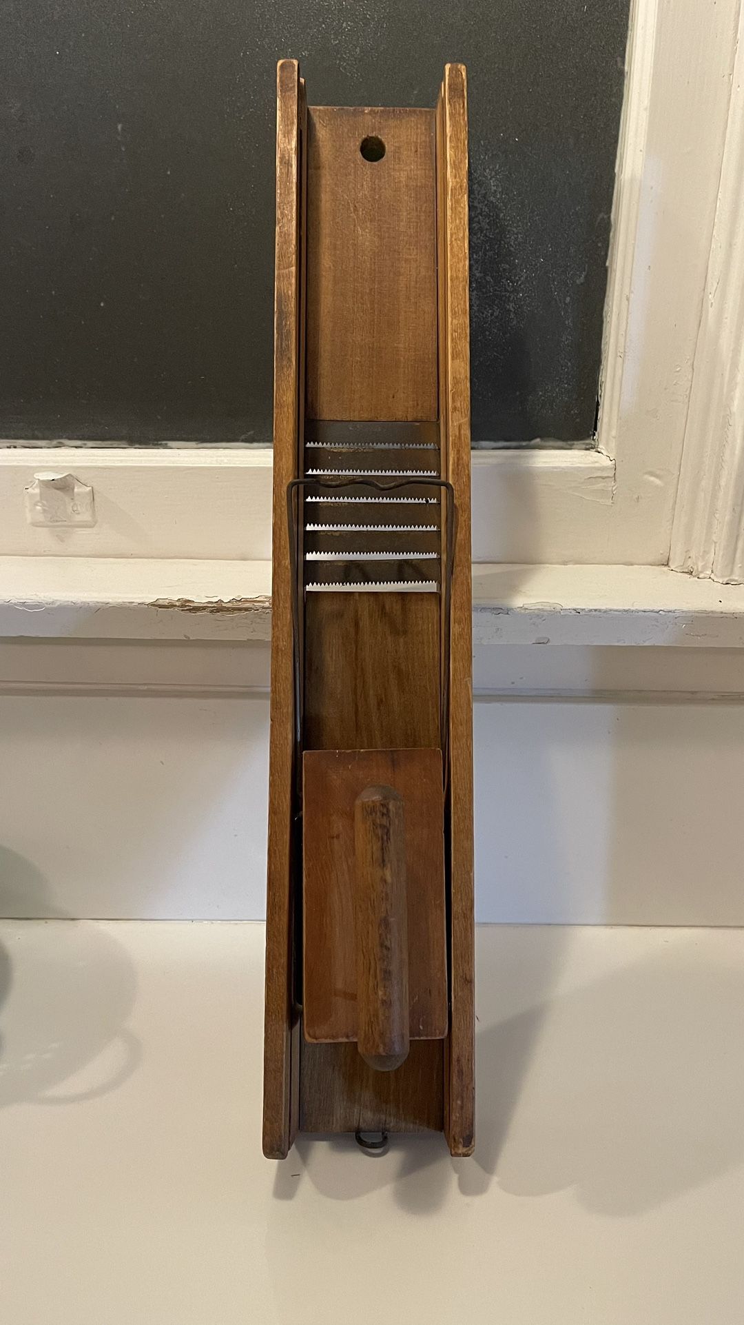 Antique Wooden Mandolin Vegetable Slicer. Farmhouse Primitive. Made in Catawissa,PA