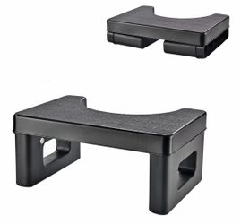 AmazerBath 7 Inch Toilet Stool, Detachable Poop Stool for Bathroom, Black