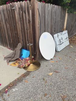 Free table, chairs, mirror, collapsing table