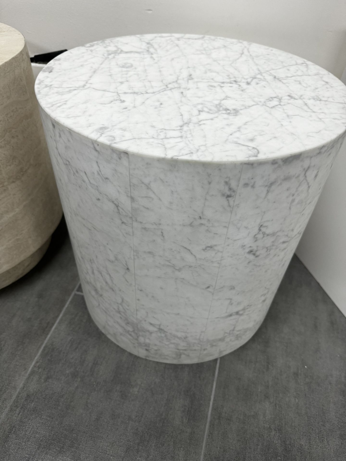 Carrara Marble End Table