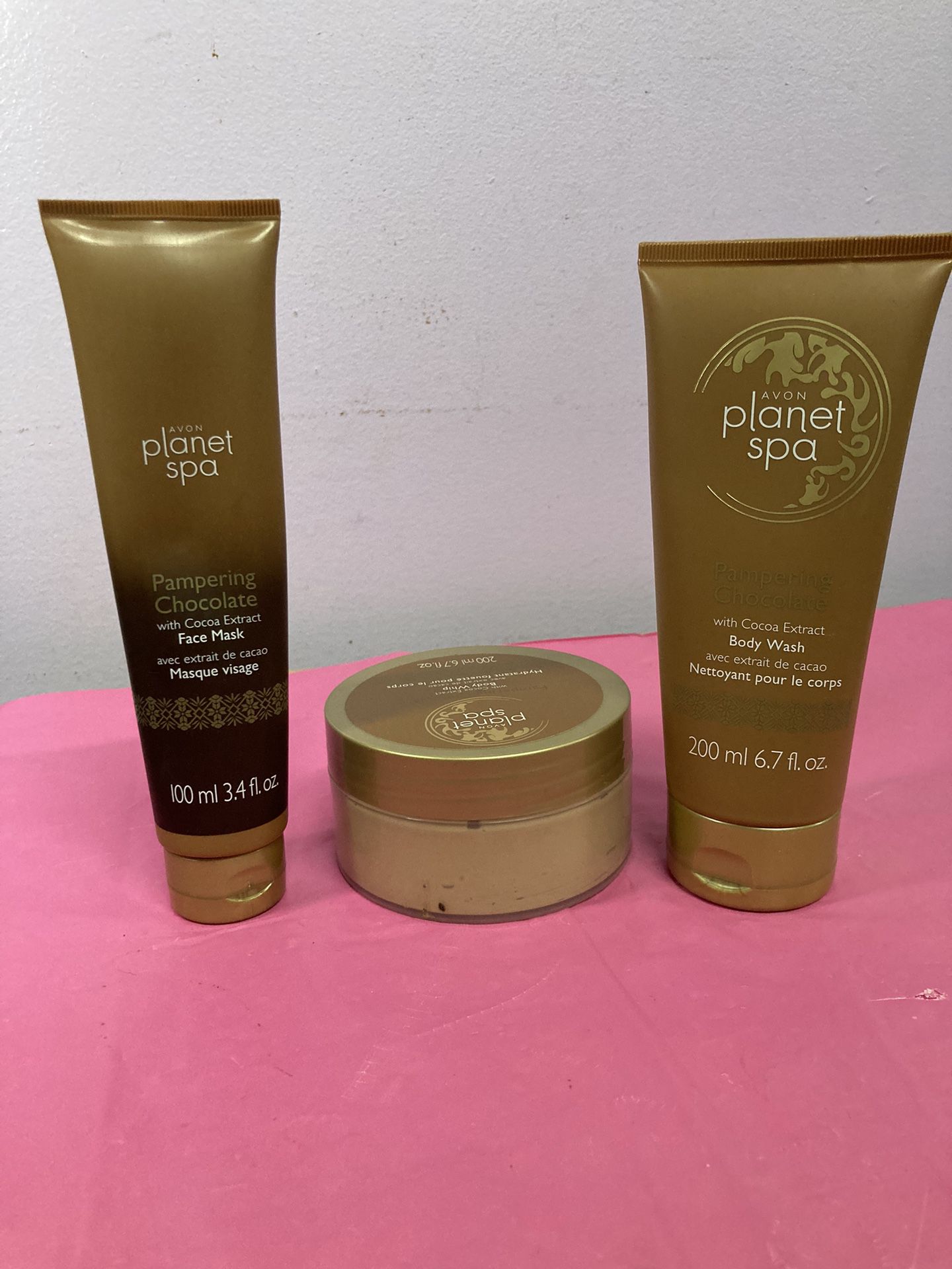 Avon Planet Spa, Pampering Chocolate, Body Wash & Body Whip, Set Of 3