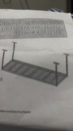 ADJUSTABLE CEILING STORAGE RACK (HUSKY)