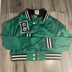 Letter B Green varsity Jacket