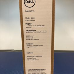 DELL 3530 LAPTOP 15 I5 8GB RAM 512GB SSD NEW