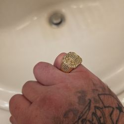 10k Yellow Gold 2ct Natural Vs Diamond Pinky Ring