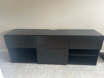 71” Black TV Stand / Media Console – Large Storage