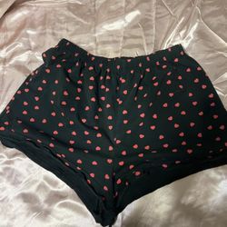black valentines day shorts 