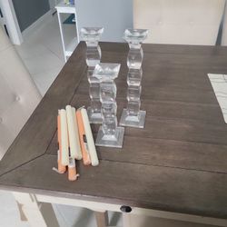 Heavy Crystal Candle Holders