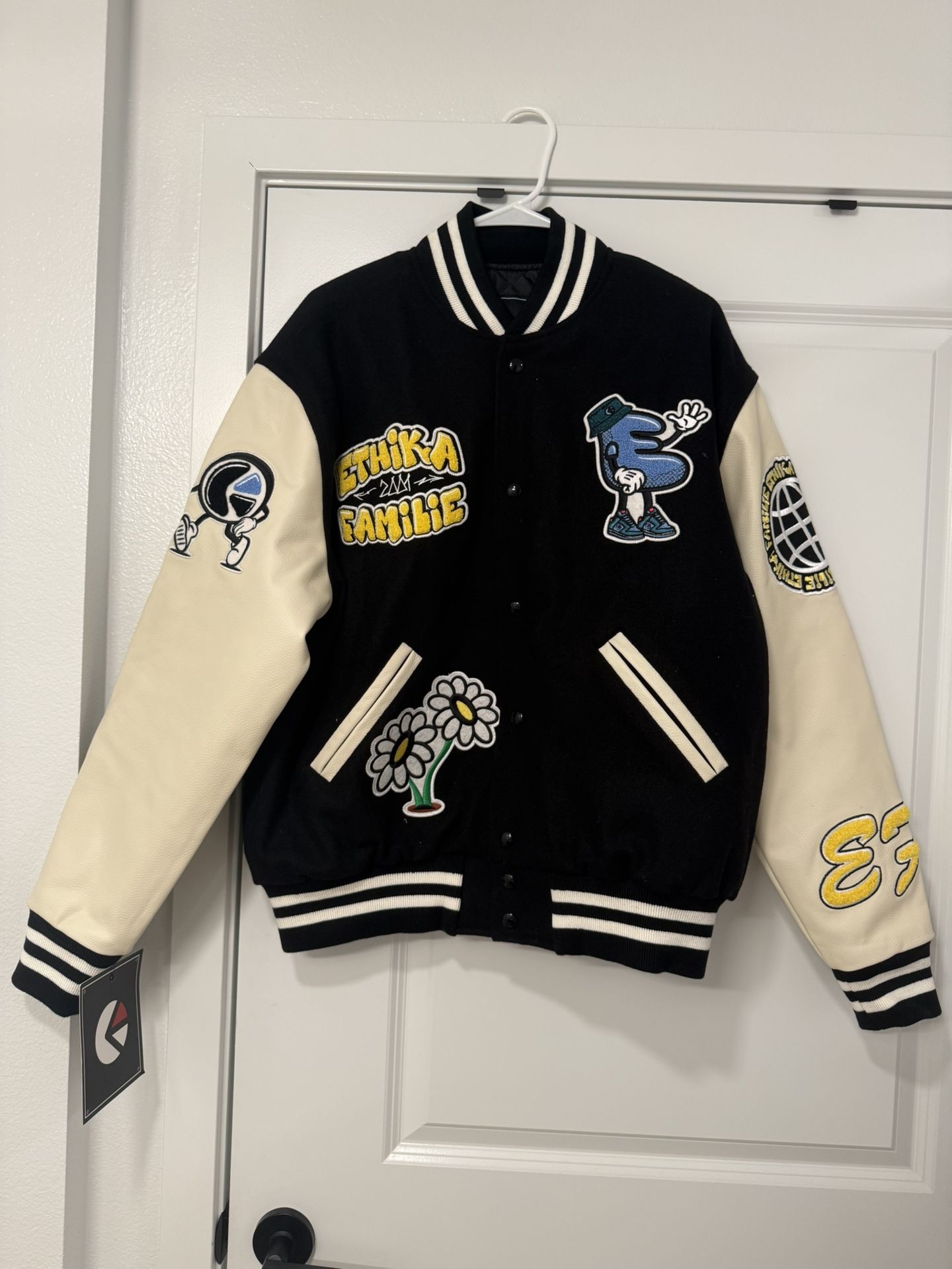 Ethika Leather Varsity Jacket 