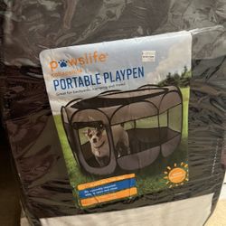 New Pawslife Collapsible Portable Playpen It's 36"LX 36" width by 23 height