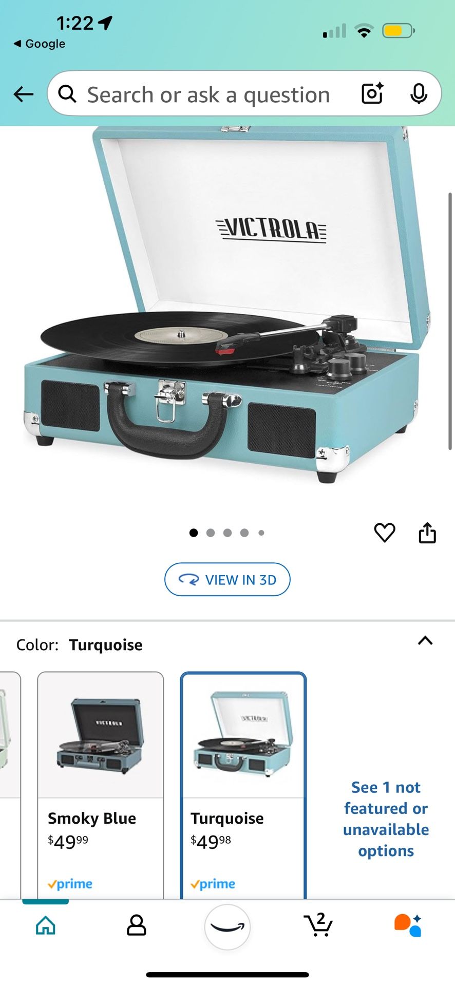 Brand New In The Box Victrola Record Player