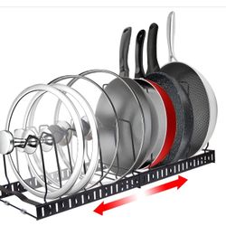 New Expandable Pot and Pan Organizers Rack Stainless,