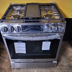 LG InstaView 5 Burner Slide In Stove With Air Fry 30 Wide S K5S