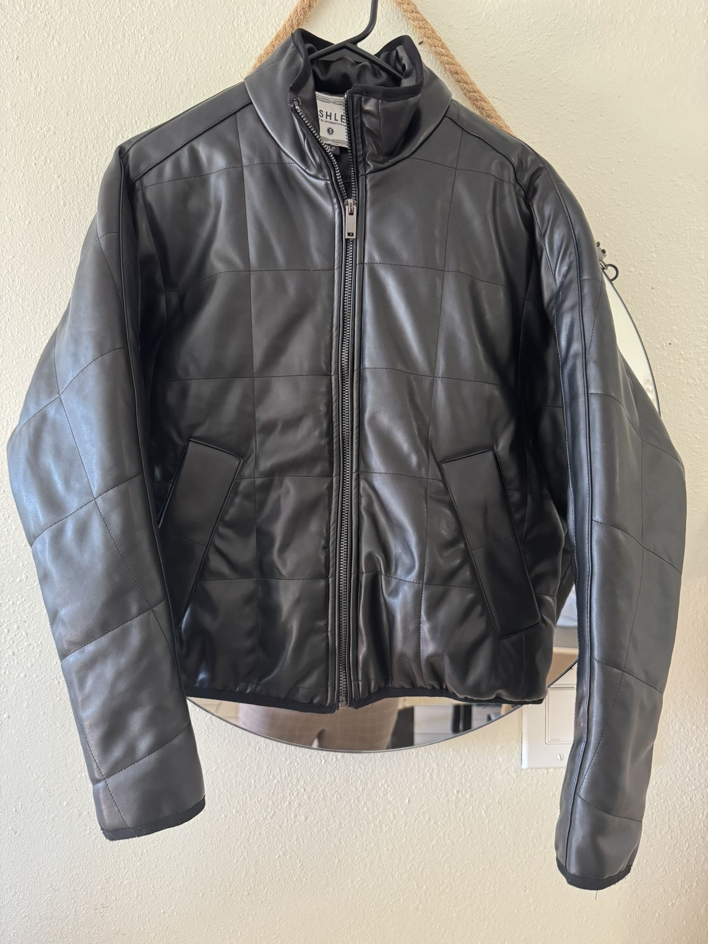 Women’s Black Jacket Faux Leather  S