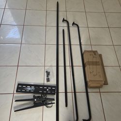 Bronze Curtain rods set of 4 various sizes including xl and TV wall mojnt