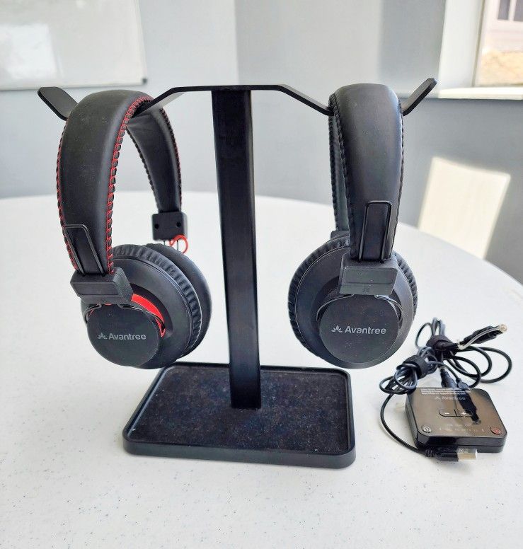 Avantree HT41899 Dual Bluetooth 5.0 Wireless Headphones for TV Watching (Set of 2)