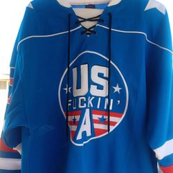 Perfect For The Olympics.  USA Hockey Jersey For Big Dudes. Firm On Price