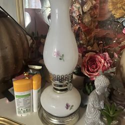 Vintage Milk Glass Lamp