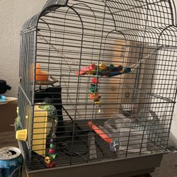 Bird Cage W Accessories 
