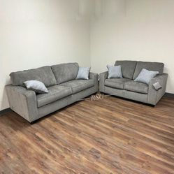 Light Gray Sofa& Loveseat &Chair& Ottoman 💛 Color Options ⭐$39 Down Payment with Financing ⭐ 90 Days same as cash
