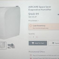 New Aircare Humidifier 